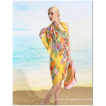 Oblong Silk Chiffon UV Protect Strandtuch